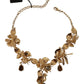 Elegant Sicily Floral Bug Statement Necklace