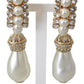 Elegant Crystal Drop Clip-On Earrings