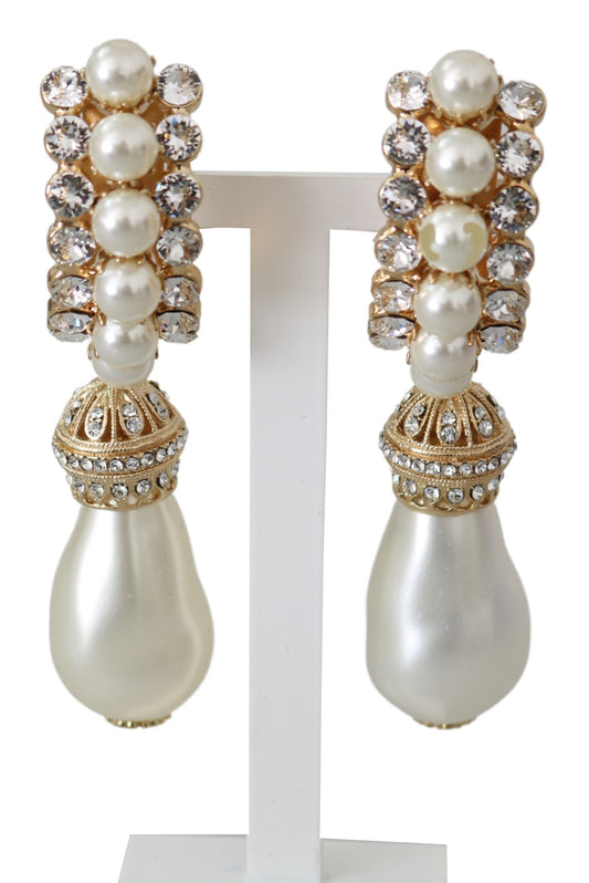 Elegant Crystal Drop Clip-On Earrings