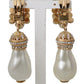 Elegant Crystal Drop Clip-On Earrings