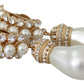 Elegant Crystal Drop Clip-On Earrings
