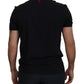 Elegant Black Crewneck Cotton T-Shirt