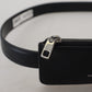 Black Leather Airpod Case Mini Coin Purse Belt