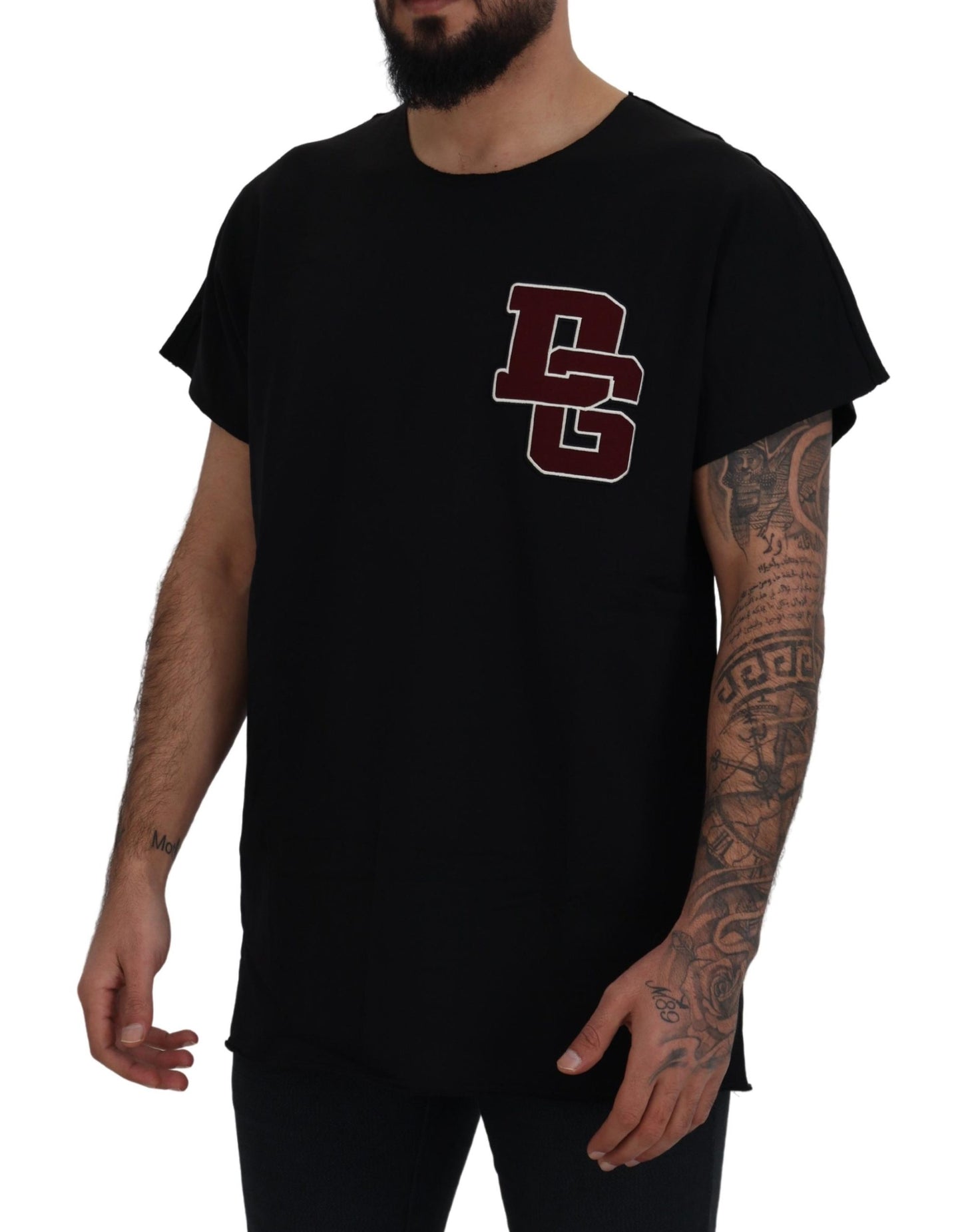 Elegant Black Crewneck T-Shirt for Men