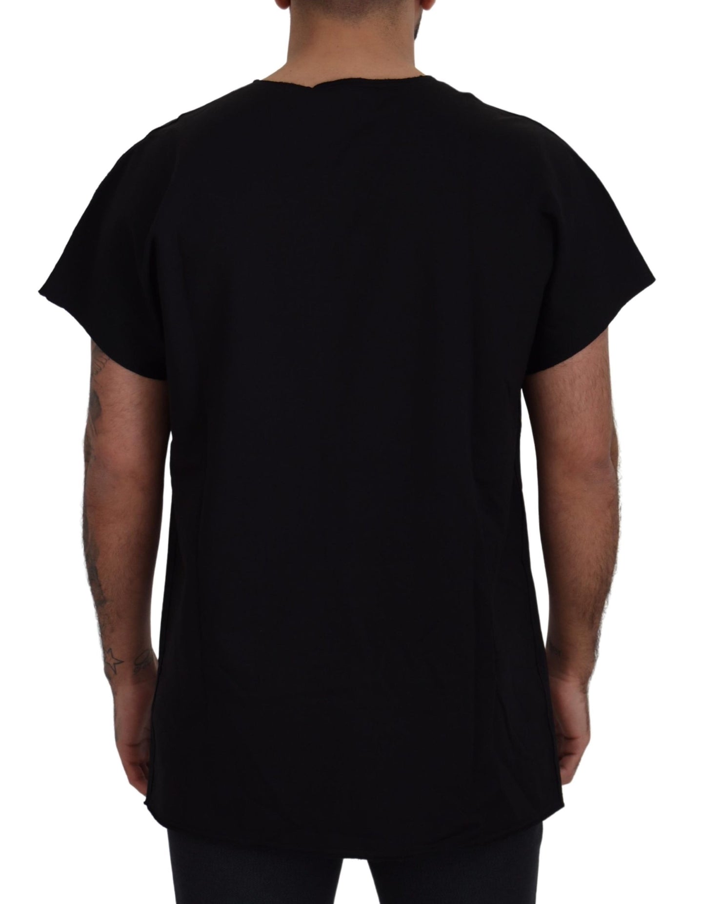 Elegant Black Crewneck T-Shirt for Men