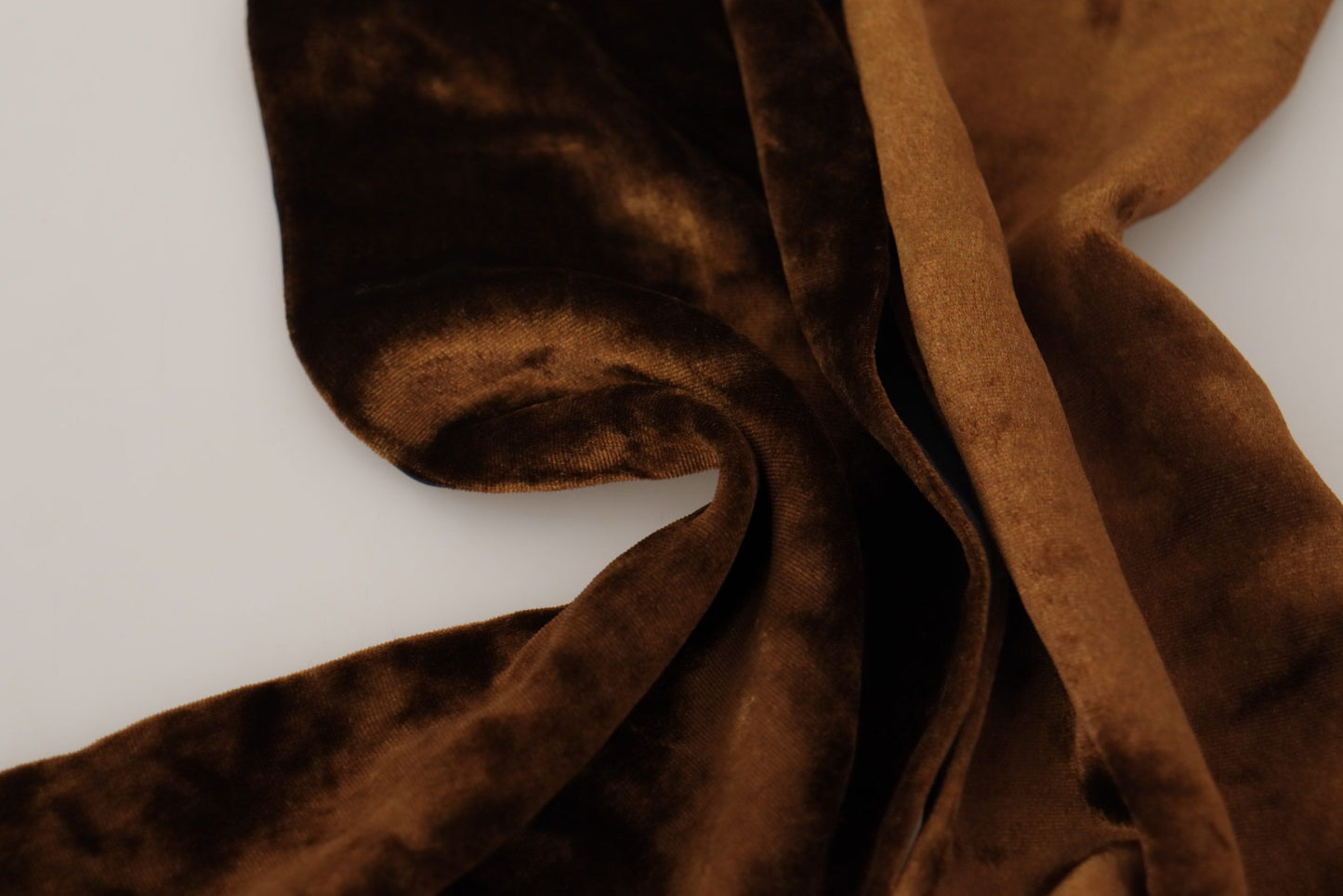 Brown Shawl Velvet Neck Wrap Fringe Viscose Scarf