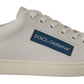 Chic White Leather Low-Top Sneakers