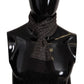 Brown Geometric Patterned Shawl Wrap Fringe Scarf