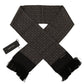 Brown Geometric Patterned Shawl Wrap Fringe Scarf