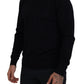 Black Virgin Wool Crewneck Pullover  Sweater