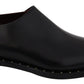 Elegant Black Leather Slip-On Loafers