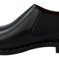 Elegant Black Leather Slip-On Loafers