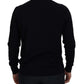 Black Virgin Wool Crewneck Pullover  Sweater