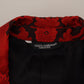 Italian Designer Slim Fit Red Jacquard Suit