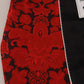 Italian Designer Slim Fit Red Jacquard Suit