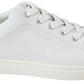 White Yellow Leather Low Top  Sneakers Shoes