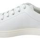 White Yellow Leather Low Top  Sneakers Shoes