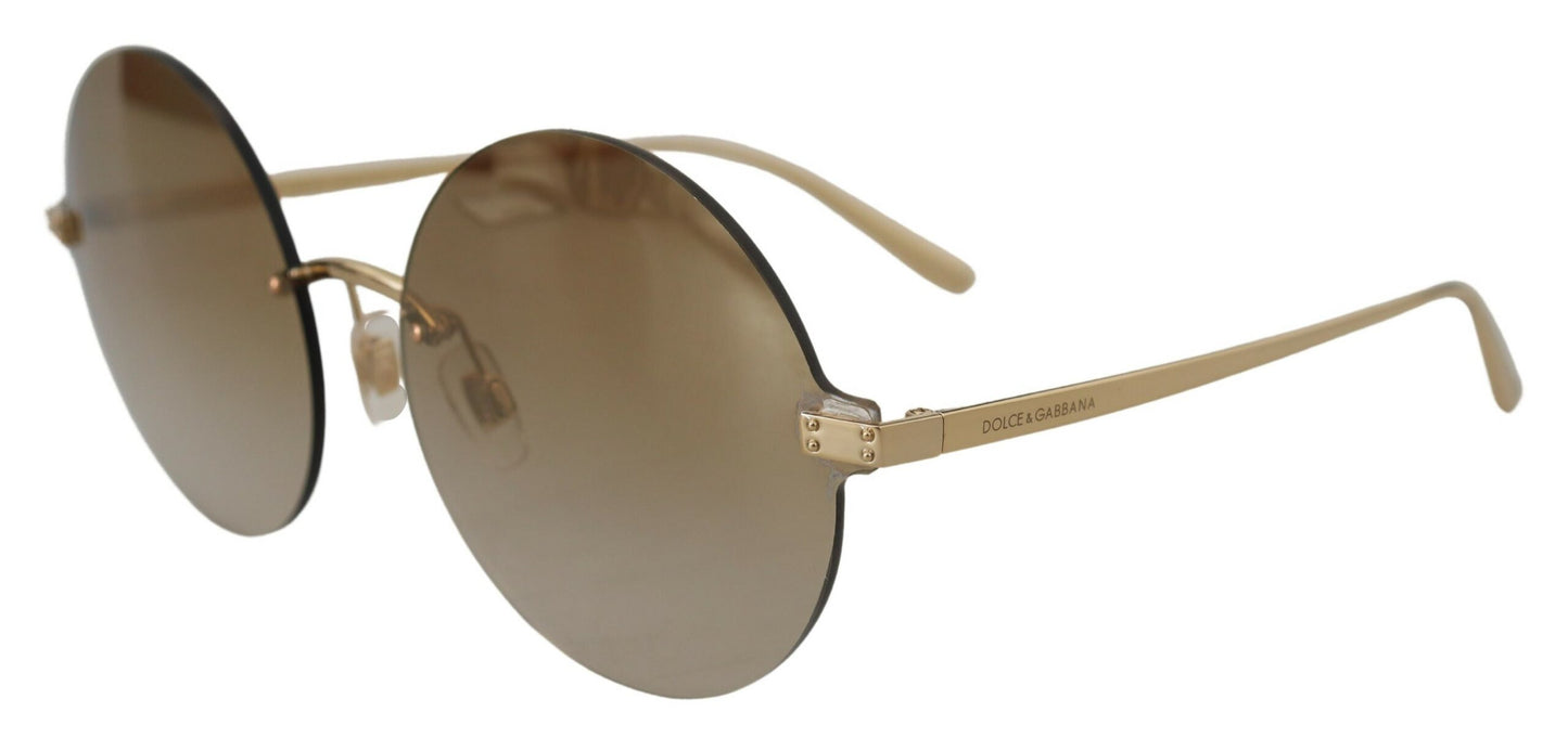 Vintage-Inspired Round Golden Sunglasses