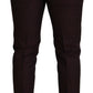 Maroon Wool Silk 3-Piece Martini Suit