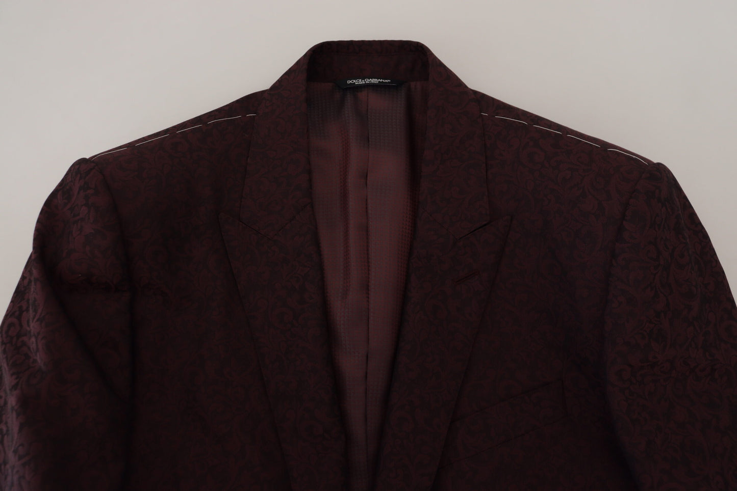 Maroon Wool Silk 3-Piece Martini Suit