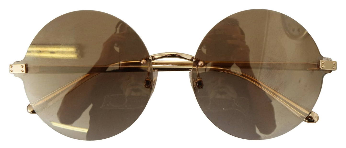 Vintage-Inspired Round Golden Sunglasses