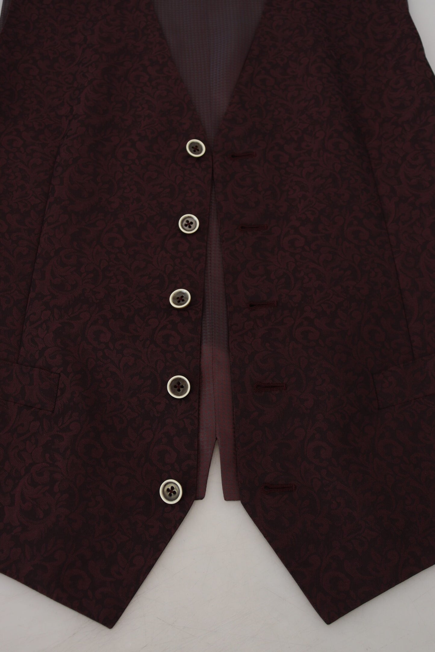 Maroon Wool Silk 3-Piece Martini Suit