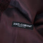 Maroon Wool Silk 3-Piece Martini Suit