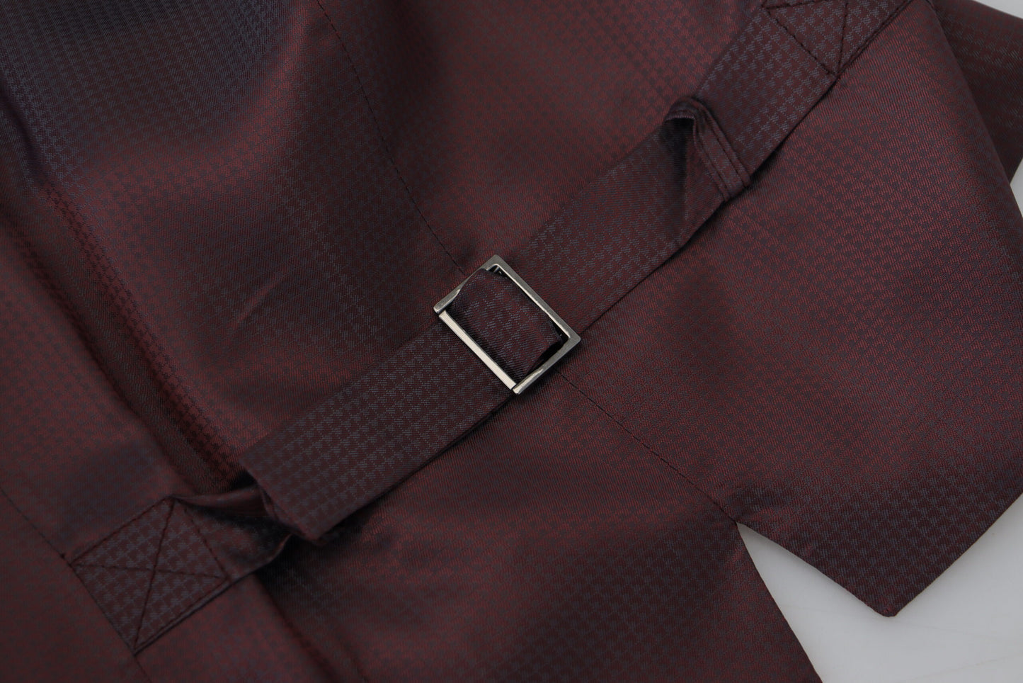 Maroon Wool Silk 3-Piece Martini Suit