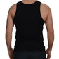 Black Cotton Sleeveless Men T-shirt