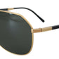 Golden Aviator Elegance Sunglasses