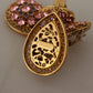 Gold Crystal DG SICILY Clip-on Jewelry Dangling Earrings