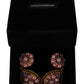 Gold Crystal DG SICILY Clip-on Jewelry Dangling Earrings