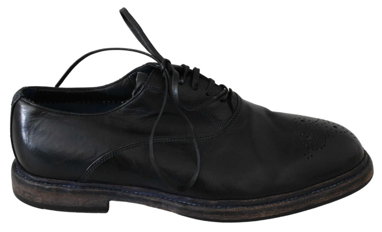 Elegant Black Leather Derby Dress Shoes