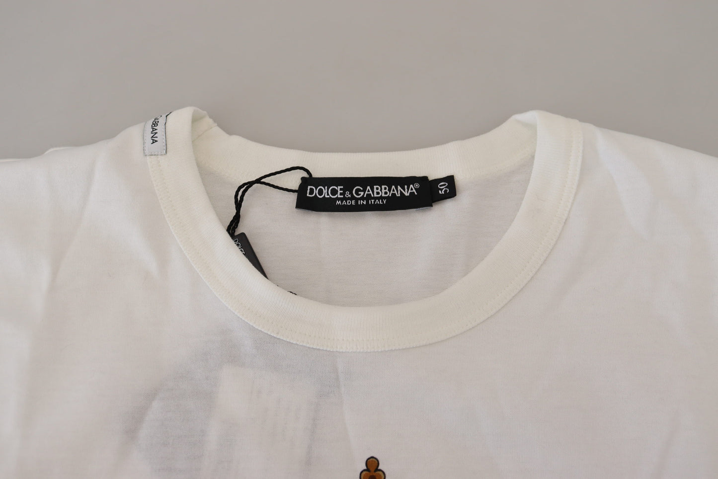 Elegant White Crewneck Cotton Tee