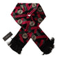 Multicolor DG Logo Print Mens Shawl Wrap Fringe Scarf