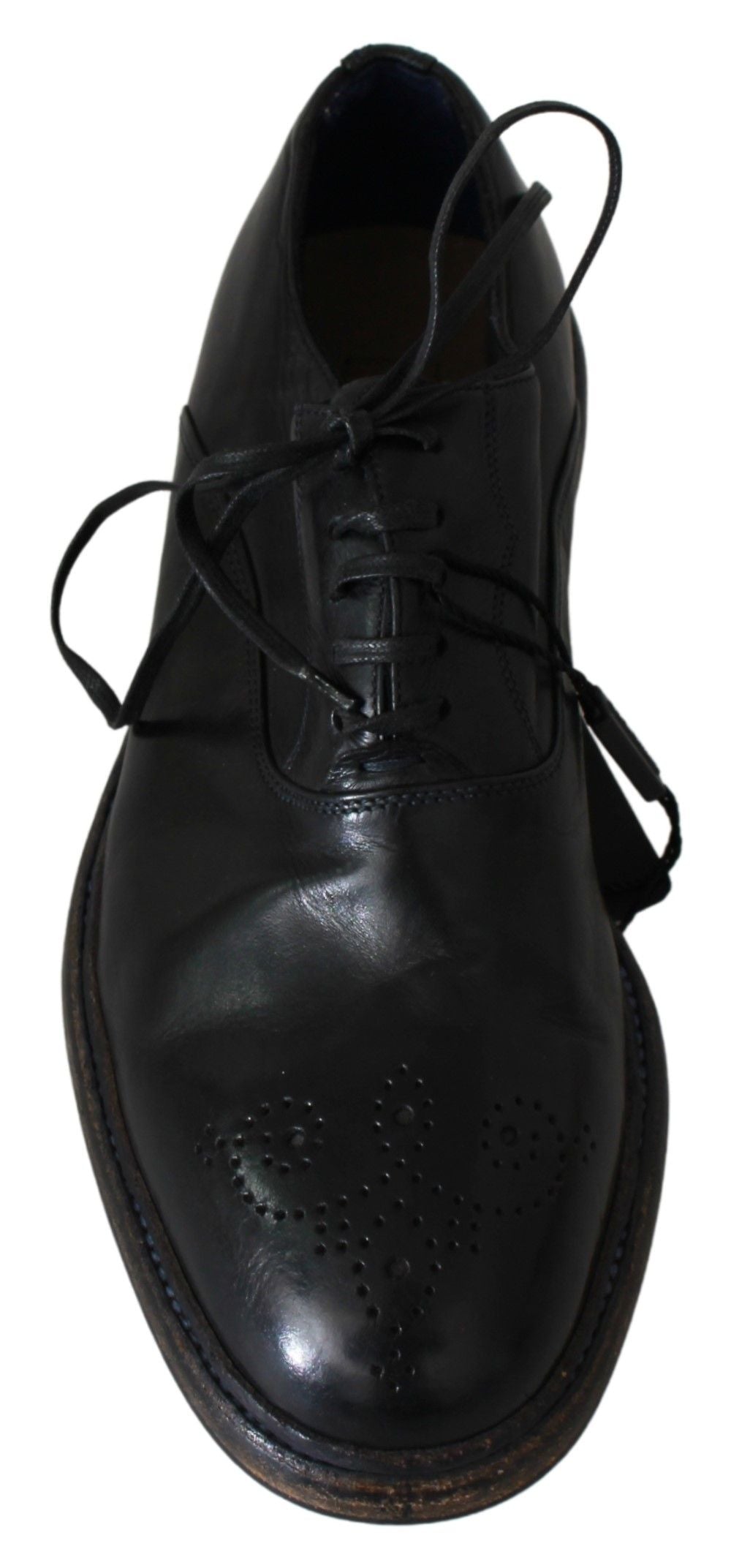 Elegant Black Leather Derby Dress Shoes