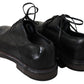 Elegant Black Leather Derby Dress Shoes
