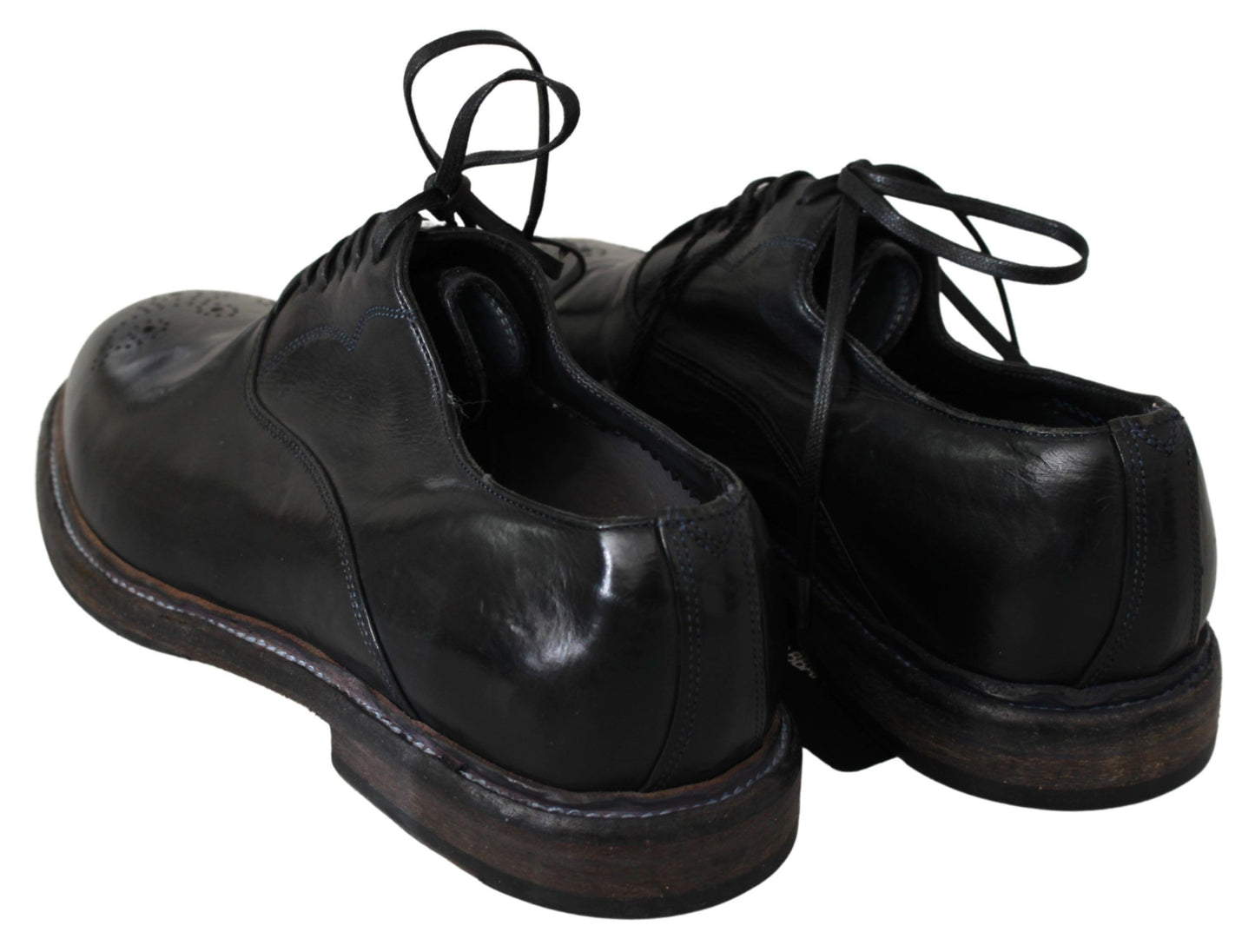 Elegant Black Leather Derby Dress Shoes