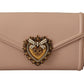 Elegant Powder Pink Leather Clutch