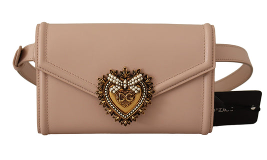 Elegant Powder Pink Leather Clutch