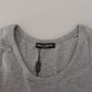Gray Cotton Sleeveless Logo Men T-shirt