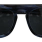 Elegant Blue Acetate Sunglasses