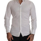 White Stretch GOLD Slim Fit Dress Shirt