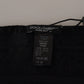 Black Flora Design Mens Square Handkerchief Scarf