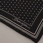 Black Polka Dots DG Logo Square Handkerchief