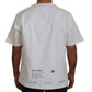 White Printed Short Sleeves Men T-shirt
