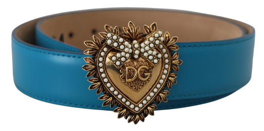 Elegant Devotion Heart Buckle Leather Belt