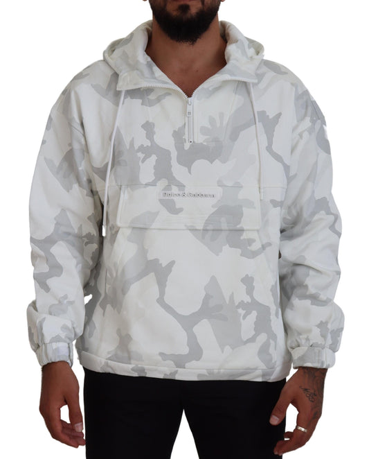 Elegant Camouflage Hooded Jacket