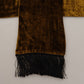 Brown Mens Shawl Warm Neck Wrap Fringe Silk Scarf