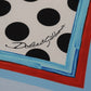 Elegant Silk Polka Dot Square Scarf